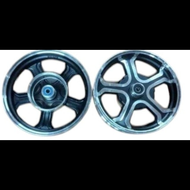 Model 2 : Front Rim - 10 Inches - DRUM Model - Silver and Black Color