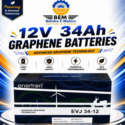 12v 34AH - Graphene Battery (12 Month warranty with 9-month Bulging warranty)