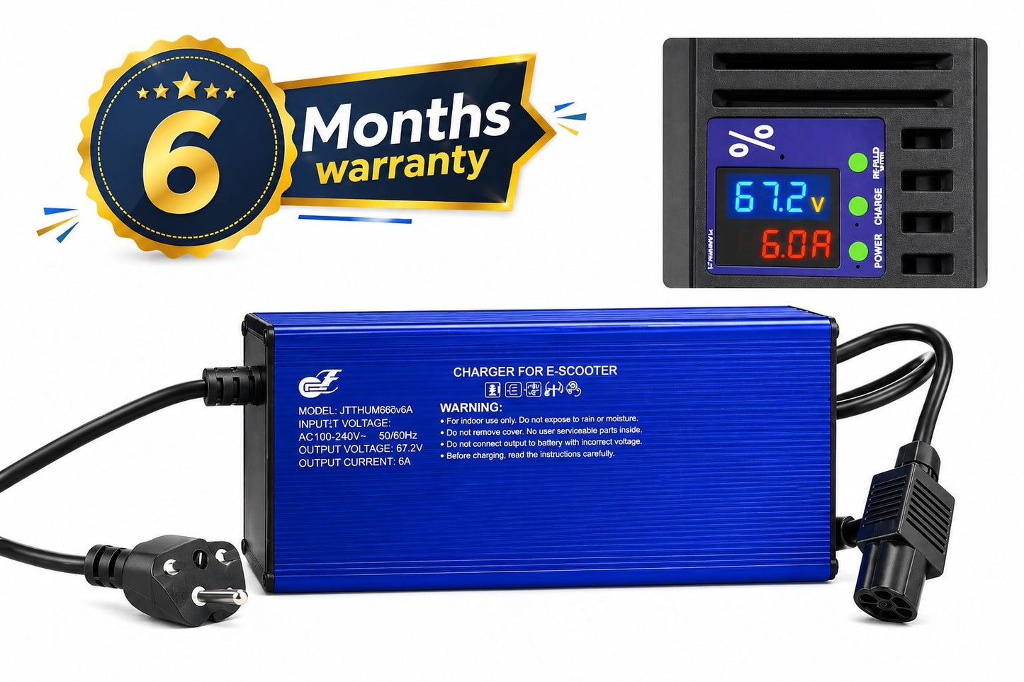 60v 6Amps - 67.2v Cut Off - METAL Body with DIGITAL DISPLAY - Value for Money (VFM) Quality - 6 Months Warranty