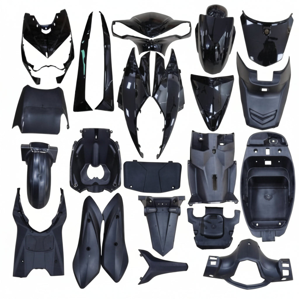 Double Light Model - Full Body - With Lights (Tail light+ Indicator light+ Head light) - Grey Color